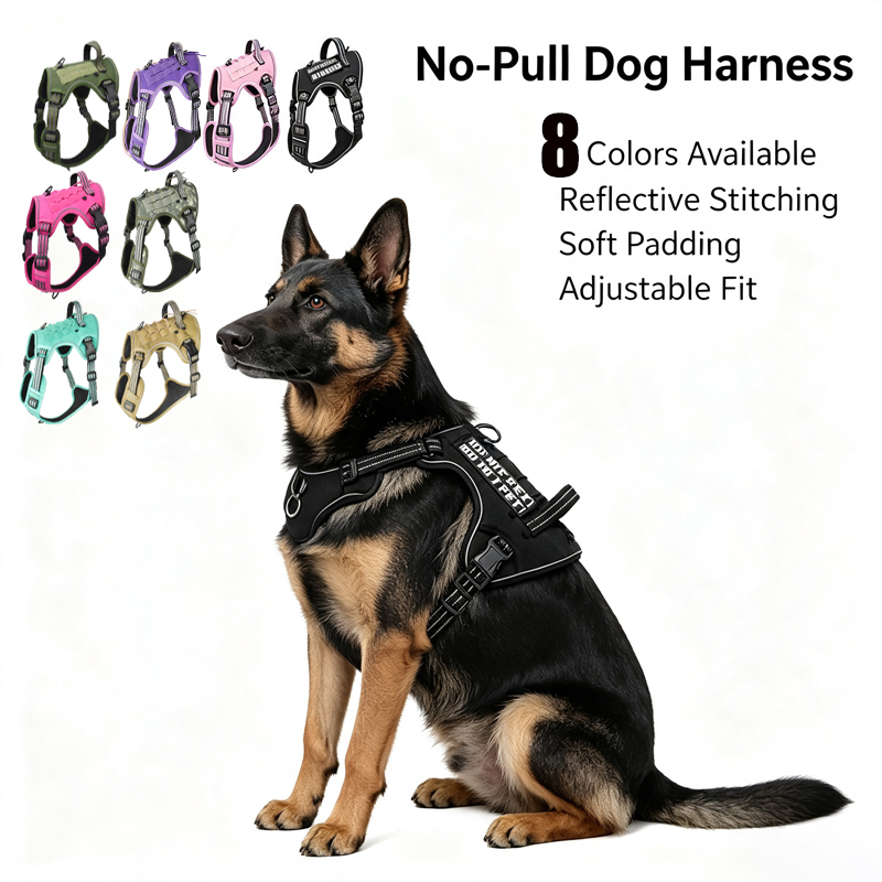 No Pull Dog Harness - Tactical Dog Harness for Large Dogs,