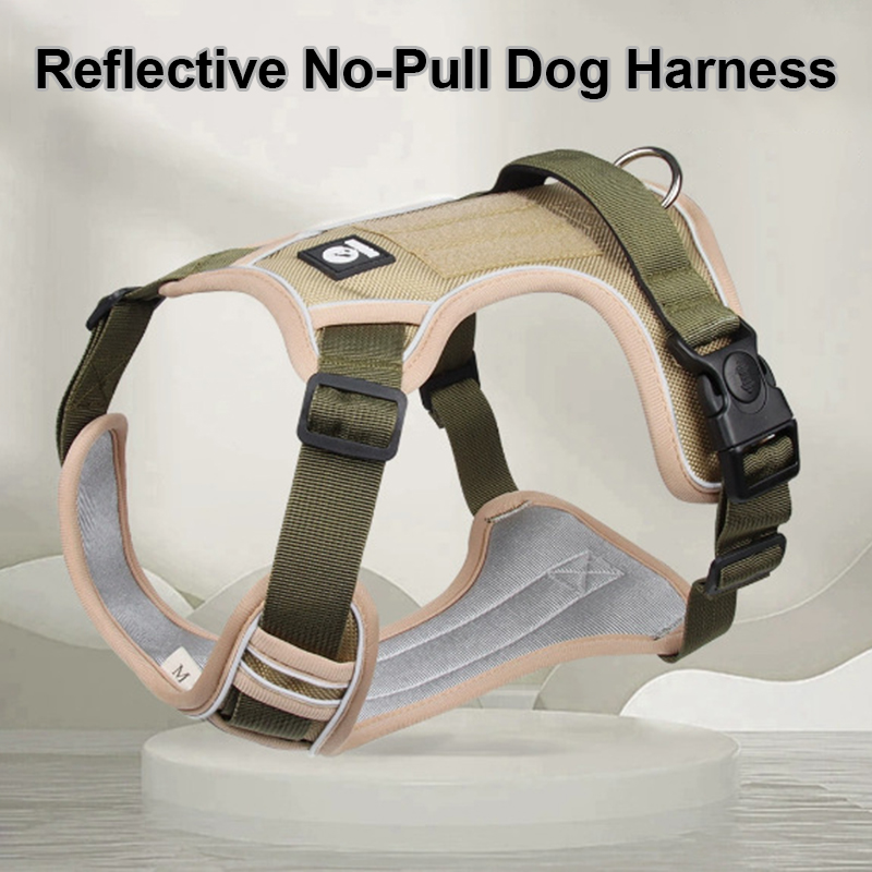 No Pull Dog Harness - Tactical No-Pull Dog Harness Reflective Heavy