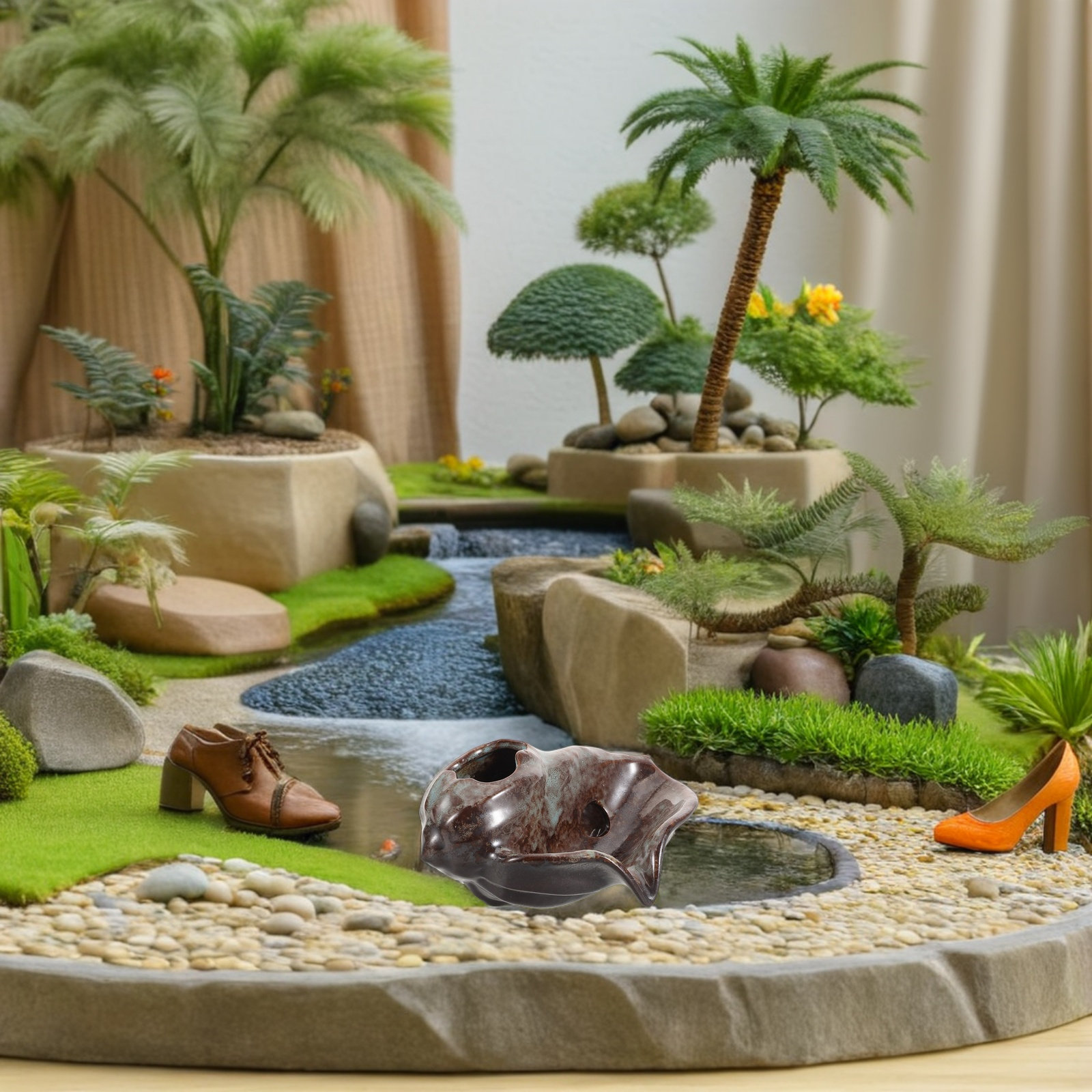 Ceramic Jar Fountain Waterfall - Aquarium Fish Tank 评论和价格