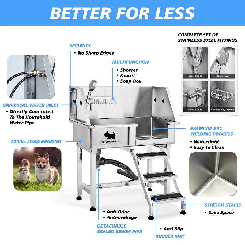 Stainless Steel Small Size Dog - Pet Supplies Wash Station 评论和价格