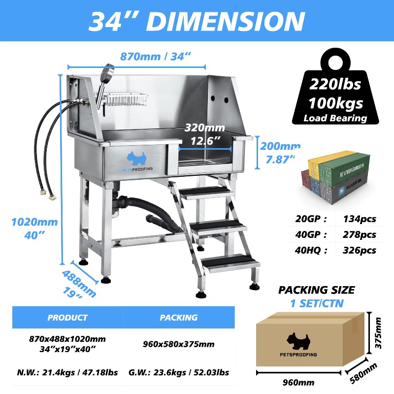 2026 Stainless Steel Small Siz - Pet Supplies Wash Station 评论和价格