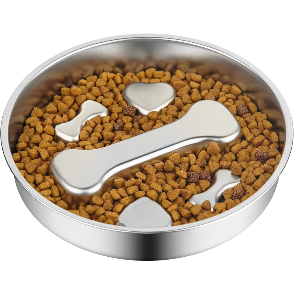 Slow Feeder Dog Bowl Stainless - Royal Canin Food Medium 评论和价格