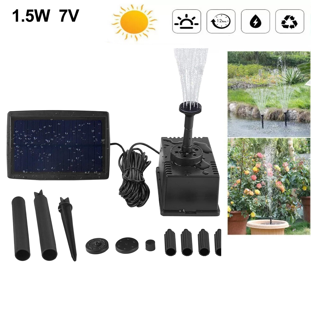1.5W 7V Solar Fountain Pump Wi - Fish Tank Filter Pump 评论和价格