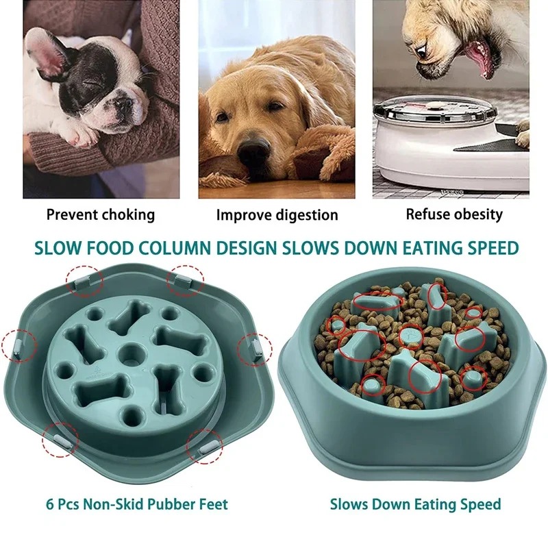 1Pc Slow Feeder Dog Bowl Anti- - Royal Canin Food Medium 评论和价格